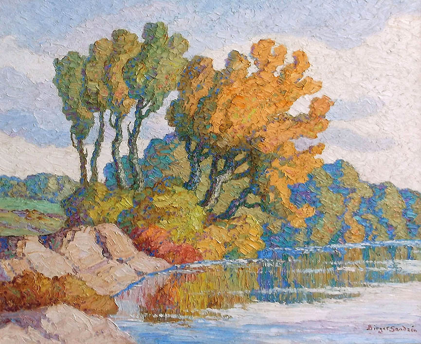 Birger Sandzen - Riverbank, 1942